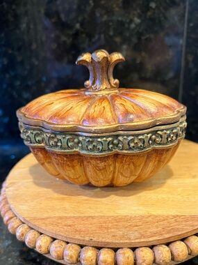 Pumpkin Shaped Trinket Box